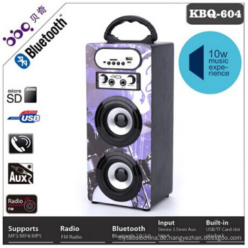 Karaoke-Funktion eingebaute Batterie 1200mAh LED-Bildschirm drahtlose Bluetooth Auto Lautsprecher
